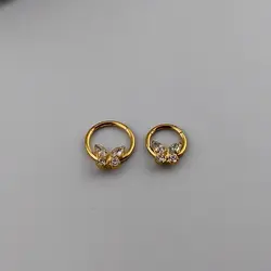 پیرسینگ سپتوم و گوش حلقه ای طرح پروانه | اکسسوری گلامور