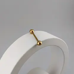 پیرسینگ زبان طلایی ساده | اکسسوری گلامور