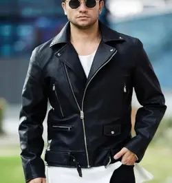 کاپشن چرم مردانه مدل پلیسی