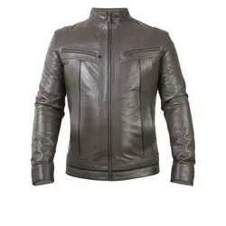 کاپشن چرم مردانه کد gcm-1010