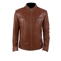 کاپشن چرم مردانه کد gcm-1010