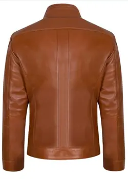 کاپشن چرم مردانه کد gcm-1008