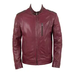 کاپشن چرم طبیعی مردانه کد 1007