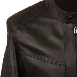 کاپشن چرم طبیعی مردانه کد 1004