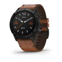 ساعت گارمين Fenix 6x sapphire black leather band