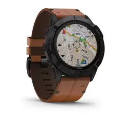 ساعت گارمين Fenix 6x sapphire black leather band