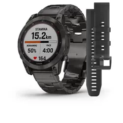 ساعت گارمین fenix 7X Sapphire Solar Titanium Band
