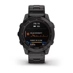 ساعت گارمین fenix 7X Sapphire Solar Titanium Band