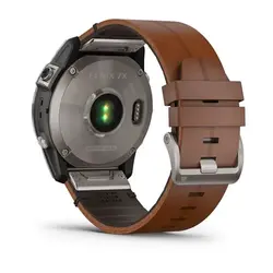 ساعت گارمین fenix 7X Sapphire Solar Chestnut Leather Band