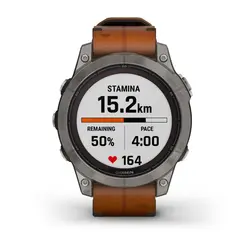 ساعت گارمین Garmin Fenix 7 Pro Sapphire Solar Edition بند چرم