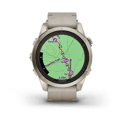 ساعت گارمین Fenix 7S Pro Sapphire Solar Edition Soft Gold Leather Band