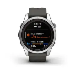 ساعت گارمین Fenix 7S Pro Solar Edition Silver with Graphite Band