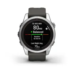 ساعت گارمین Fenix 7S Pro Solar Edition Silver with Graphite Band