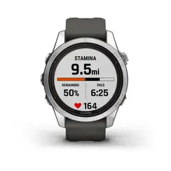 ساعت گارمین Fenix 7S Pro Solar Edition Silver with Graphite Band