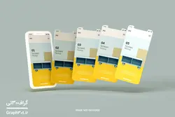 طرح موکاپ رابط کاربری اپ موبایل