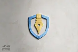 موکاپ لوگو روی دیوار