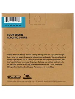 Dunlop 80/20 Bronze Acoustic Guitar Strings 12-54