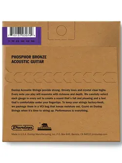 Dunlop Phosphor Bronze Acoustic Guitar Strings 11-52 Gauge