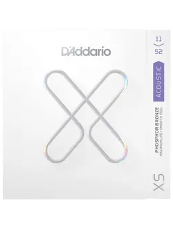 D’Addario XS Phosphor Bronze Coated Acoustic Guitar Strings Custom Light 11-52