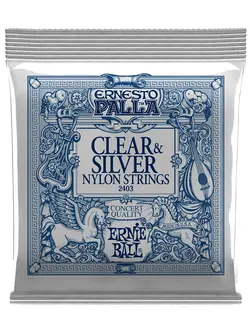 Ernie Ball Ernesto Palla Clear & Silver Nylon Classical Guitar Strings