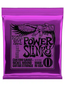 Ernie Ball Power Slinky Nickel Wound Electric Guitar Strings 11-48 Gauge