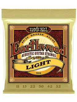 Ernie Ball Earthwood Light 80/20 Bronze Acoustic Guitar Strings 11-52 Gauge