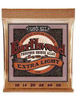 Ernie Ball Earthwood Extra Light Phosphor Bronze Acoustic Guitar Strings 10-50 Gauge