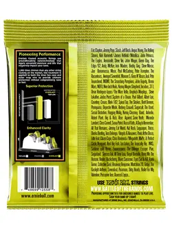 Ernie Ball Everlast Light Coated 80/20 Bronze Acoustic Guitar Strings 11-52 Gauge