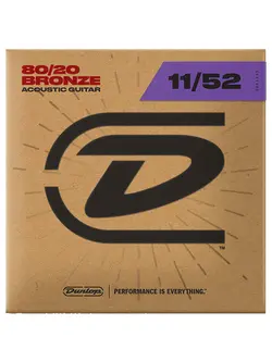 Dunlop 80/20 Bronze Acoustic Guitar Strings 11-52