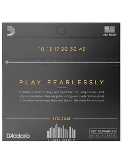 D’Addario NYXL Electric Guitar Strings Regular Light 10-46