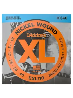 D’Addario XL Nickel Wound Electric Guitar Strings Regular Light 10-46