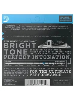 D’Addario XL Nickel Wound Electric Guitar Strings Regular Light 10-46