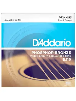 D’Addario Phosphor Bronze Acoustic Guitar Strings Light 12-53