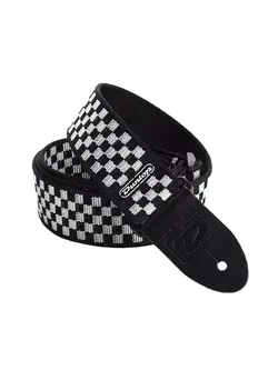 Ernie Ball Black And White Checkered jacquard Guitar Strap