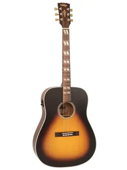 Vintage Historic Series Dreadnought Acoustic-Electric Guitar Vintage Sunburst