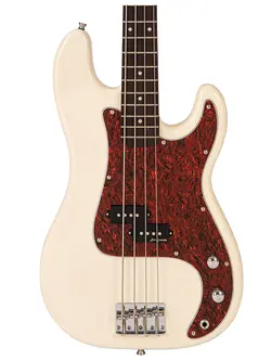 Vintage V40 Coaster Series Bass Guitar Vintage White