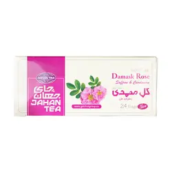 چای کیسه ای گل محمدی زعفران جهان