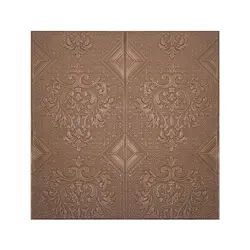 دیوارپوش فومی مدل داماسک قهوه ای