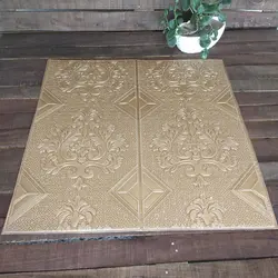 دیوارپوش فومی مدل داماسک قهوه ای