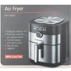 سرخ کن بدون روغن همیلتون مدل HAF-6830Hamilton HAF-6830 Air fryer