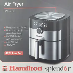 سرخ کن بدون روغن همیلتون مدل HAF-6830Hamilton HAF-6830 Air fryer