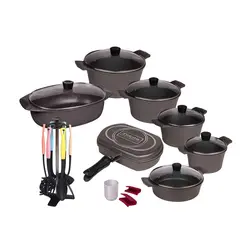 سرویس پخت و پز 24 پارچه تکنو مدل ونوسTecno kitchen and cooking utensils