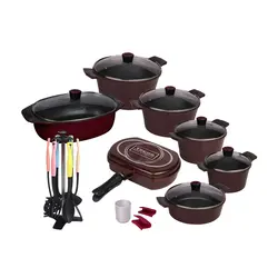 سرویس پخت و پز 24 پارچه تکنو مدل ونوسTecno kitchen and cooking utensils