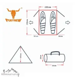 چادر کوهنوردی 2 نفره کله گاوی (پکینیو) مدل PKN c2003اورجینال