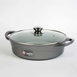 ماهیتابه درب دار سایز 28  طرح جرمنی