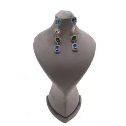 گوشواره قطره اشک بنفش و آبی