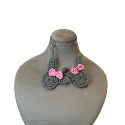 گوشواره قلاب بافی طرح خرگوش