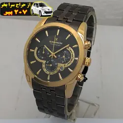 ساعت مچی عقربه‌ای مردانه رومانسون مدل تاریخ شمار کرنوگراف بندفلزی سه موتور فعال رنگ ثابت ضدآب کد R50