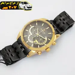 ساعت مچی عقربه‌ای مردانه رومانسون مدل تاریخ شمار کرنوگراف بندفلزی سه موتور فعال رنگ ثابت ضدآب کد R50