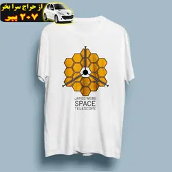 تی شرت آستین کوتاه مردانه مدل تلسکوپ فضایی جیمز وب T609